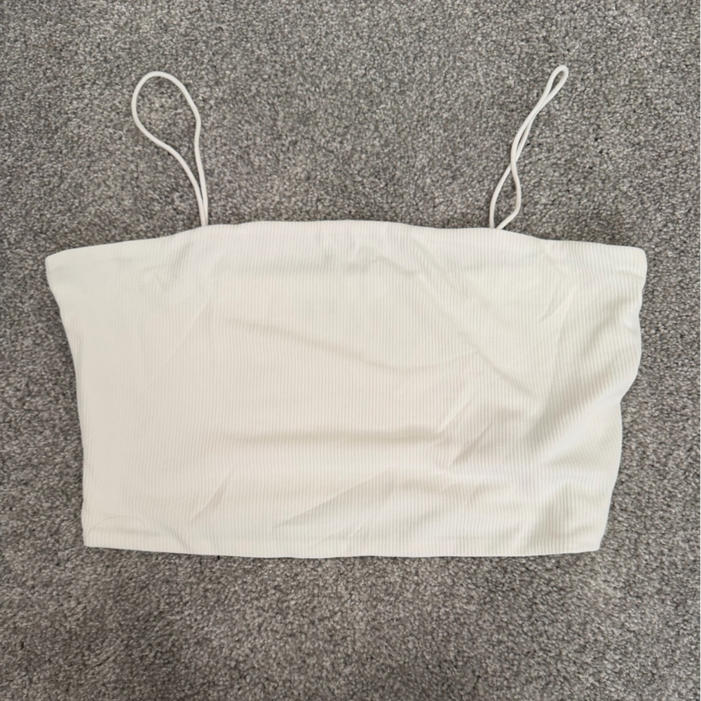 Shein cropped White tank top